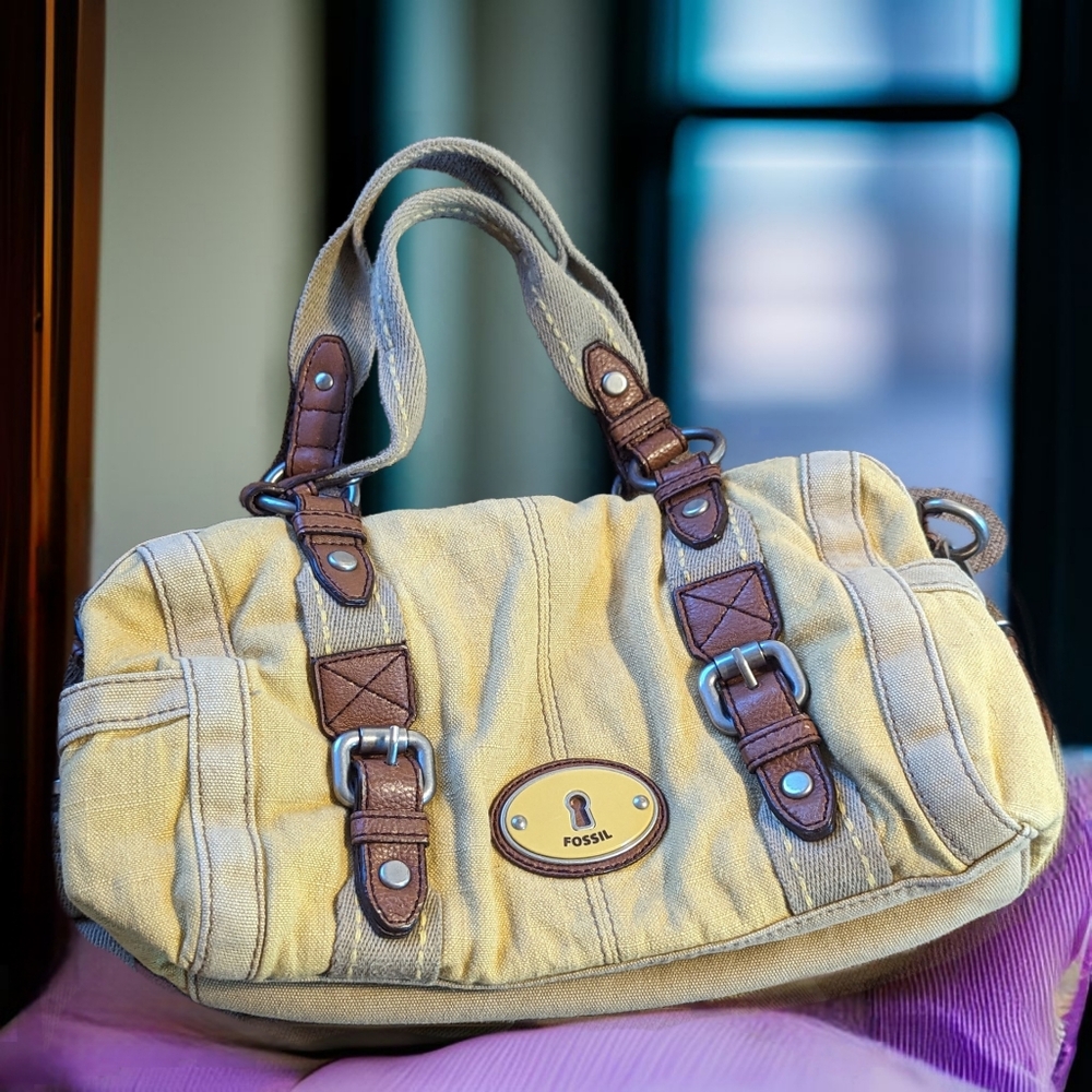 Fossil Linen Satchel